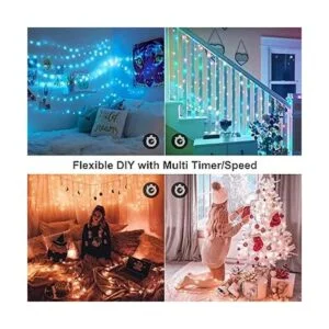 BrizLabs Luces de hadas de Navidad que cambian de color_4