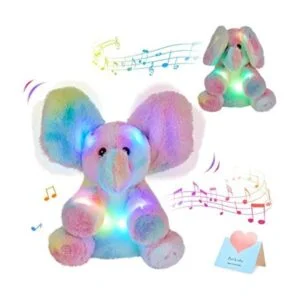 Glow Guards Light up PeekABoo Elefante de peluche musical_1