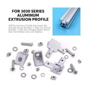 Glarks El juego de 216 conectores de perfil de aluminio de_6