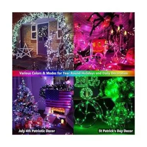 BrizLabs Luces de hadas de Navidad que cambian de color_5