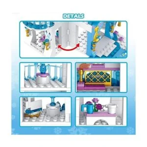 LEYI Juego de bloques de construcción de castillo de_3