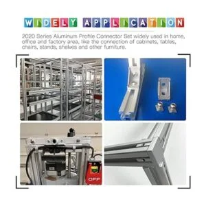 Glarks El juego de 216 conectores de perfil de aluminio de_7