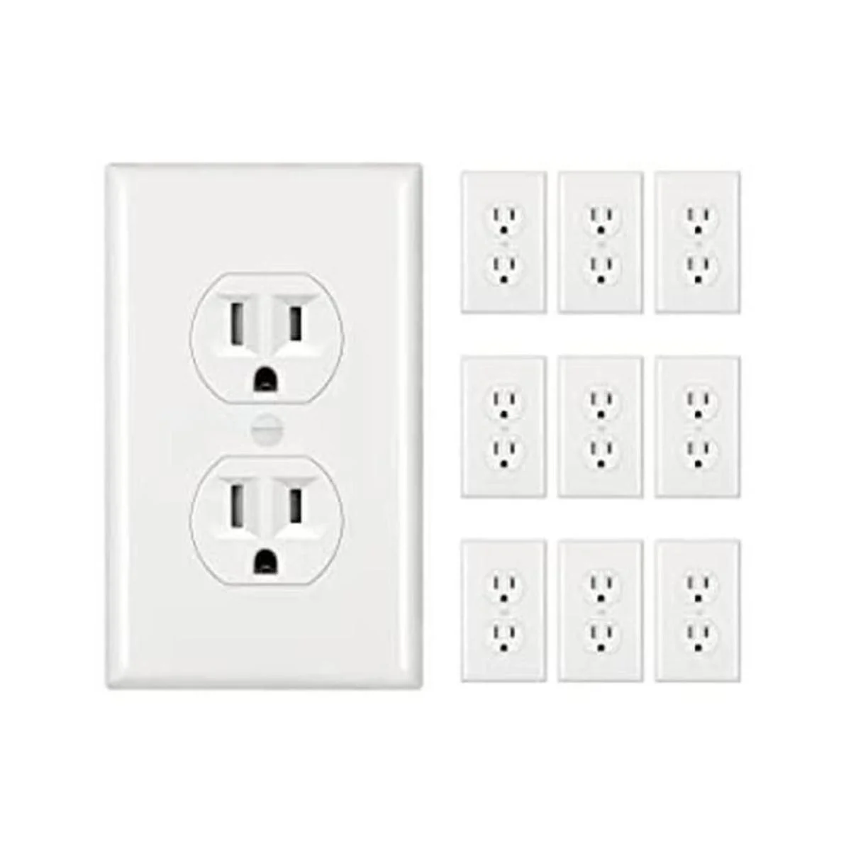 DEWENWILS Toma de corriente dúplex paquete de 10 salidas_1