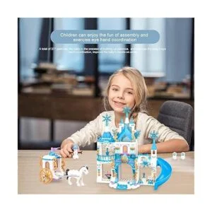 LEYI Juego de bloques de construcción de castillo de_5