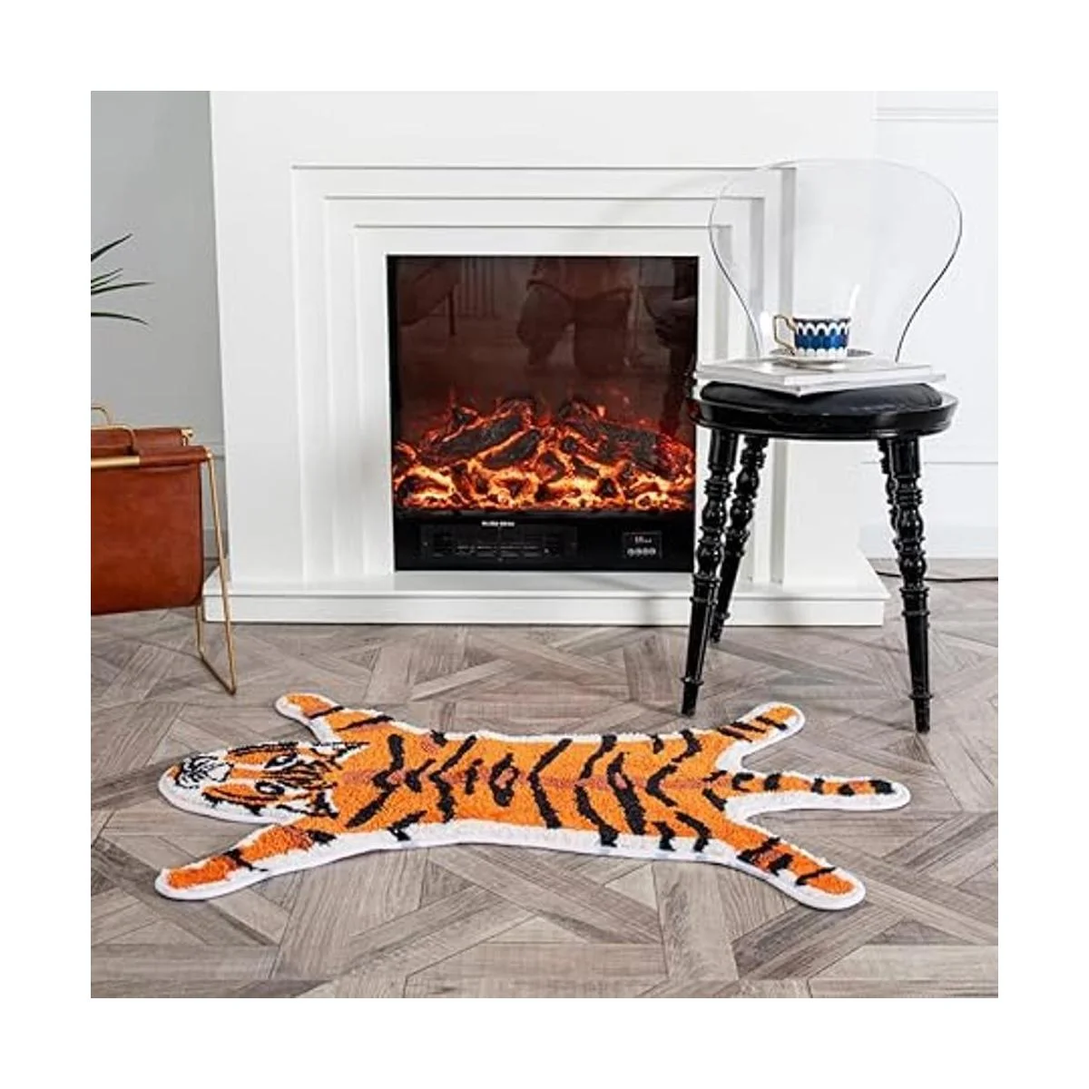 Alfombra personalizada con estampado de tigre bonita_6