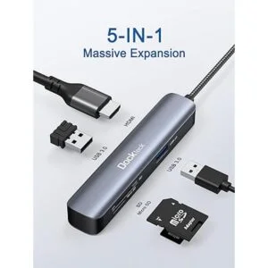 Adaptador USB C Hub 4K HDMI Dockteck 5 en 1 multipuerto_2