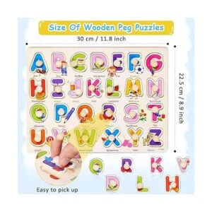 Paquete de 10 rompecabezas de clavijas de madera para_2