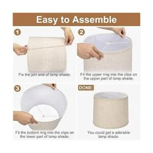 Juego de 2 pantallas de lámparas de tambor de 11.6_3