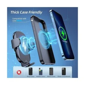 APPS2Car Soporte de teléfono para cargador inalámbrico de_4