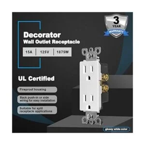 Paquete de 20 receptáculo de pared CML 15A tomas de_2