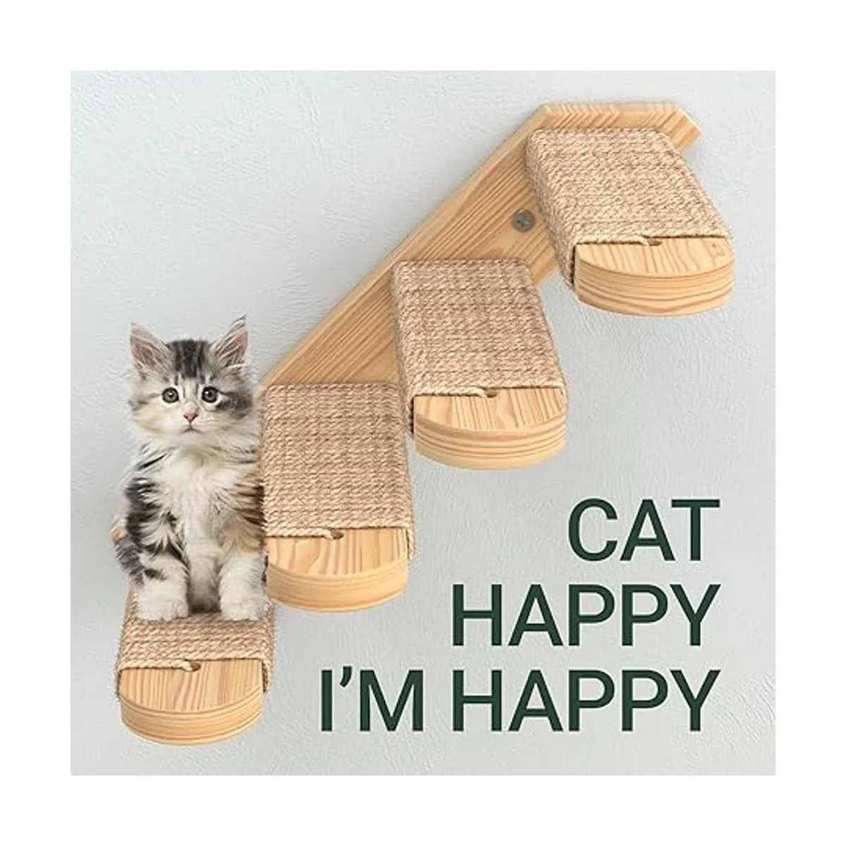 Skywin Cat Steps Escaleras de pared de gato de madera de_6