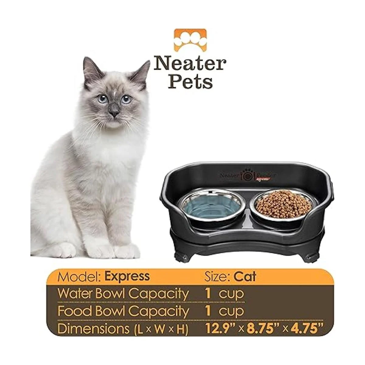 Neater Feeder Express Elevated Cat Bowls Raised Pet Dish_2