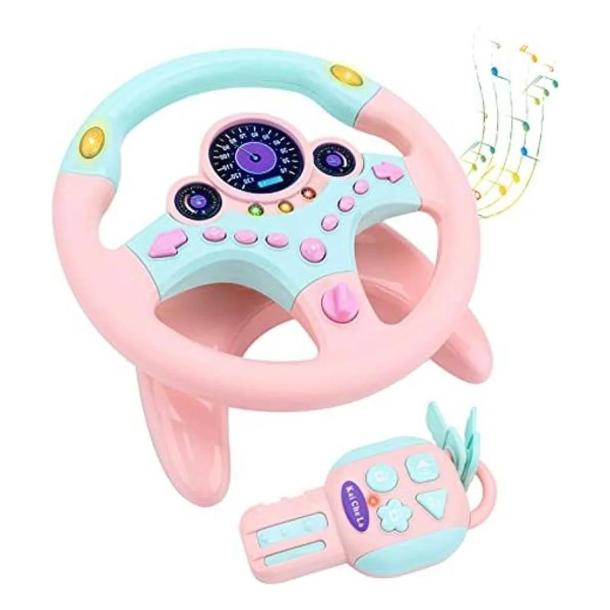 deAO Volante para niños para asiento trasero con llave de_1