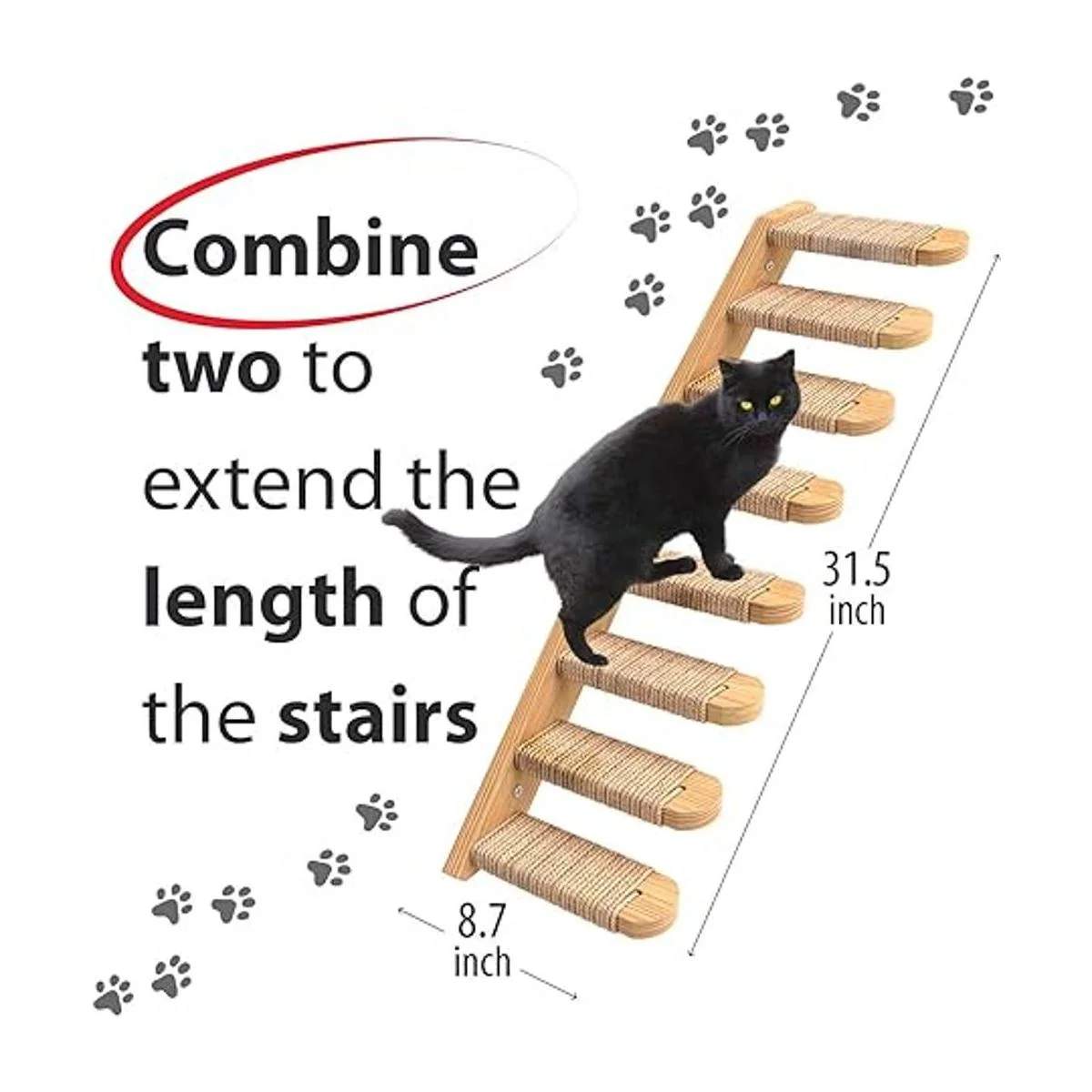 Skywin Cat Steps Escaleras de pared de gato de madera de_4