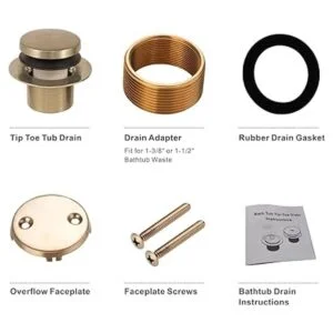 Conjunto de kit de conversión de drenaje de bañera con_5