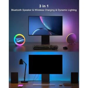 Altavoz Bluetooth con luces altavoz de carga inalámbrico_6