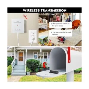 Briidea Alarma de buzón de correo inalámbrico de 500 pies_6