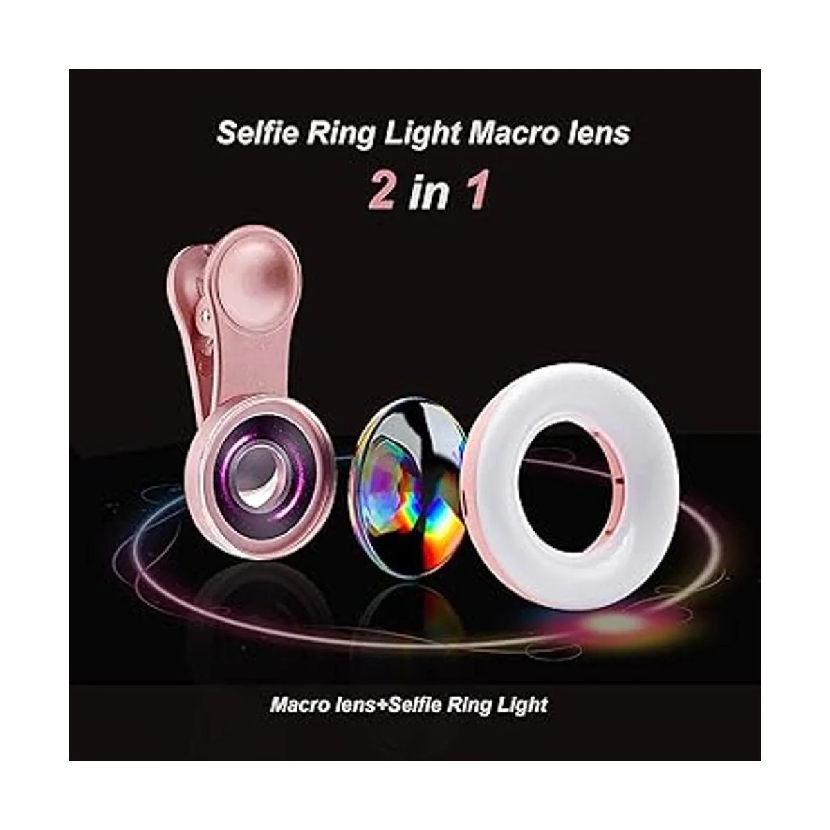 Lente macro para iPhone y Android con mini anillo de luz_6