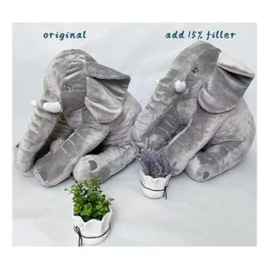 Ryttir Peluche de elefante grande gris XXL de 24 pulgadas_2