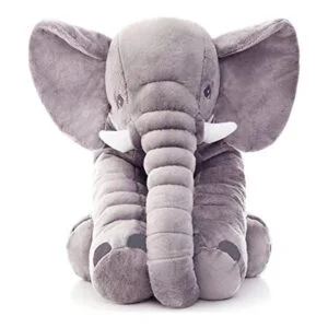 Ryttir Peluche de elefante grande gris XXL de 24 pulgadas_1