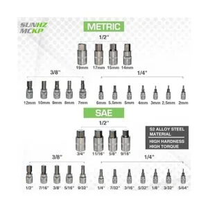 SUNHZMCKP Juego de llaves hexagonales maestras 32_2
