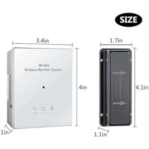 Briidea Alarma de buzón de correo inalámbrico de 500 pies_5