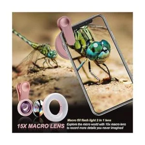 Lente macro para iPhone y Android con mini anillo de luz_4