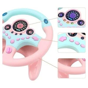 deAO Volante para niños para asiento trasero con llave de_5