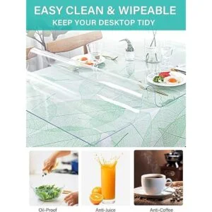 AimerGro Protector de mesa transparente de 24 x 60_4