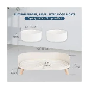 Cuenco para gatos para alimentos y agua cuencos elevados_6