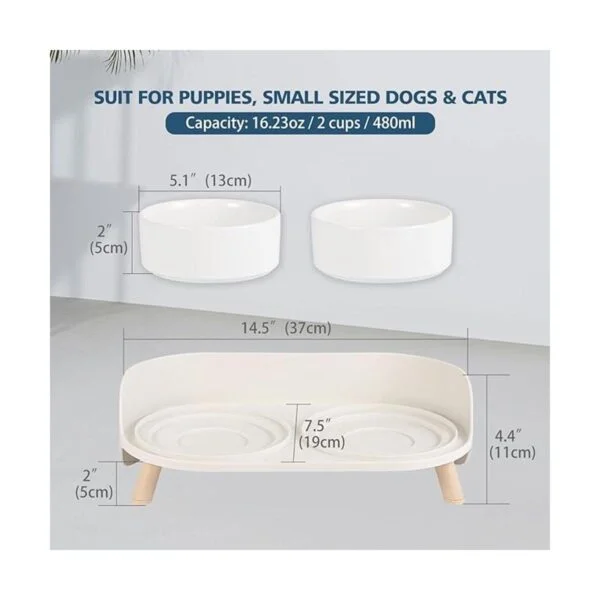 Cuenco para gatos para alimentos y agua cuencos elevados_6