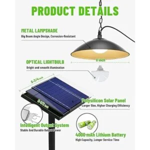 MOONDEAGE SL0301BLK Luces colgantes solares para_2