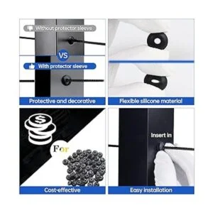 Muzata Paquete de 100 fundas protectoras de rueda de 18_3