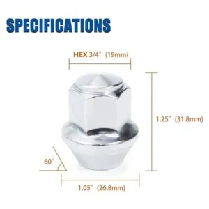 GAsupply Tuercas de lengeta M12x1.5 de 1.25 pulgadas_2