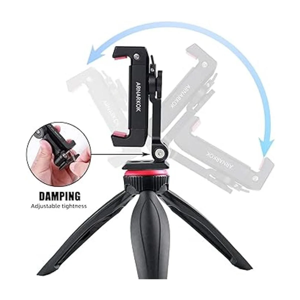 Arnarkok Soporte de trípode de metal para teléfono con_6