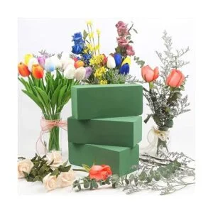 CCINEE Ladrillos de espuma floral bloques húmedos verdes_4