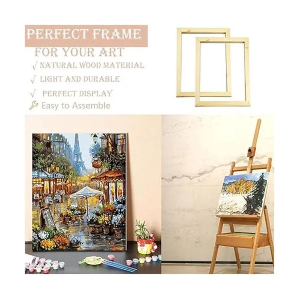 Cyauatt Paquete de 2 barras de lona de madera de 16 x 20_5