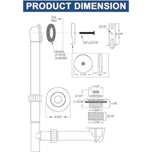 Anpean Kit de drenaje de tina de latón kit de drenaje de_7