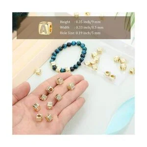 26 piezas de diamantes de imitación del cubo del alfabeto_2