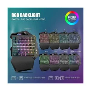 RedThunder Teclado inalámbrico para juegos con una sola_4
