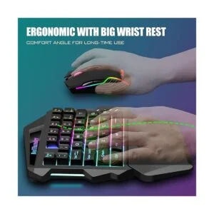 RedThunder Teclado inalámbrico para juegos con una sola_5