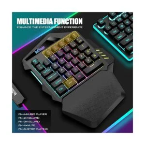 RedThunder Teclado inalámbrico para juegos con una sola_6