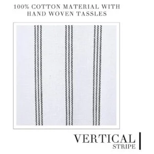 Hall Perry Cortina de ducha moderna de rayas blancas con_5