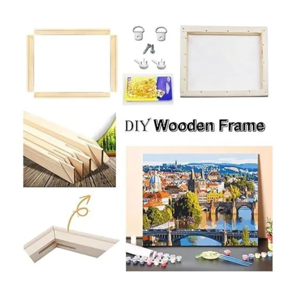 Cyauatt Paquete de 2 barras de lona de madera de 16 x 20_2