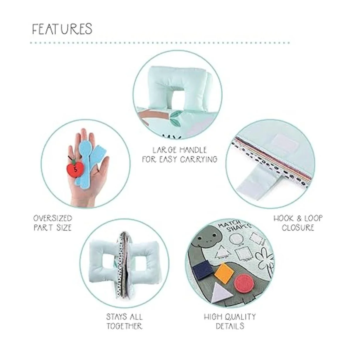 The Peanutshell Libro ocupado de tela suave para niños_5