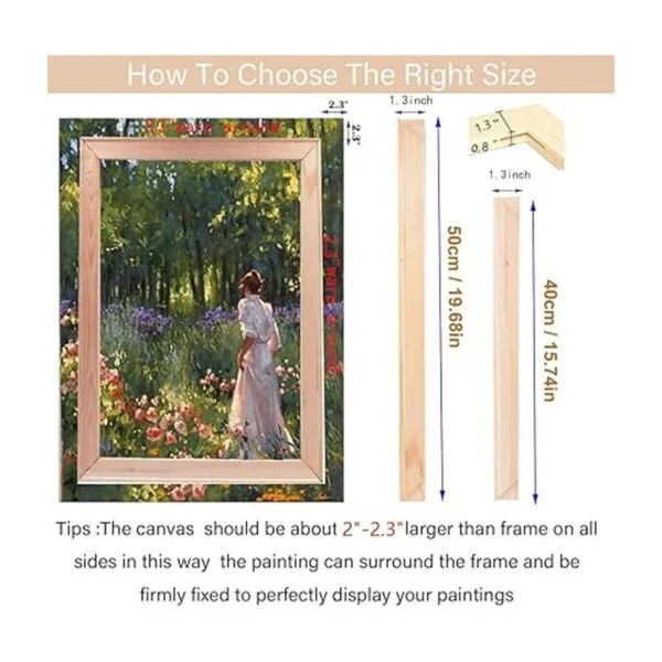 Cyauatt Paquete de 2 barras de lona de madera de 16 x 20_4