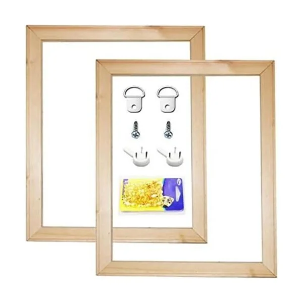 Cyauatt Paquete de 2 barras de lona de madera de 16 x 20_1