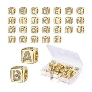 26 piezas de diamantes de imitación del cubo del alfabeto_1