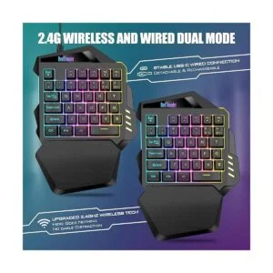 RedThunder Teclado inalámbrico para juegos con una sola_2