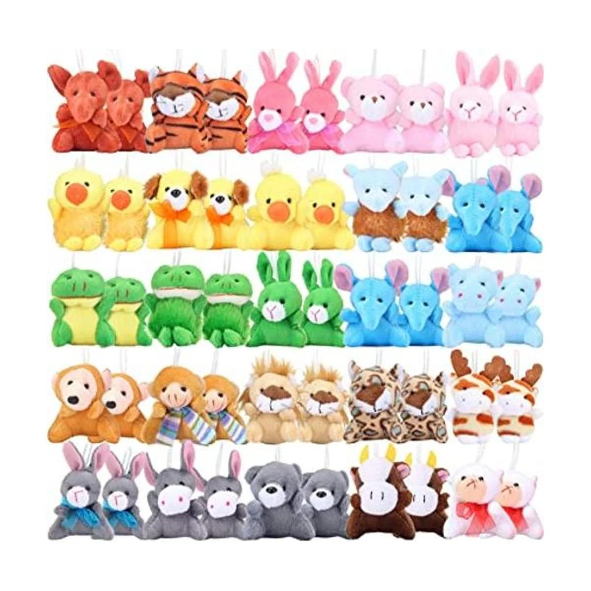 Juego de 48 juguetes de animales de peluche juego de_1